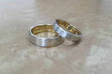 結婚指輪、杢目金、富山、オーダーメイド