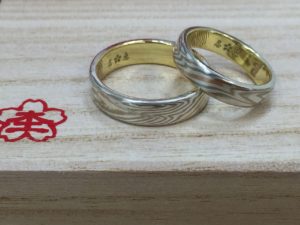 木目金、オーダーメイド、結婚指輪