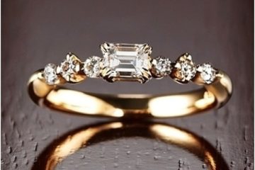 オレッキオ、エメラルドカットダイヤモンド、婚約指輪